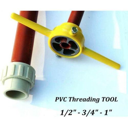 6-piece plastic pipe threading die set, pipe threading tool kit, for manual quick threading of PVC pipes.