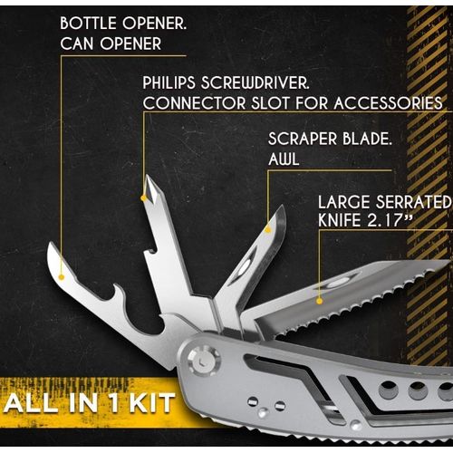 24 In 1 Multi Utility Pocket Knife Swiss Army Survival Camping Hunting + Case
