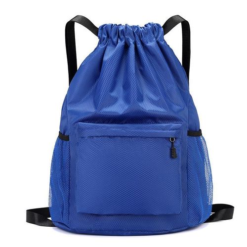 High Quality Lightweight Hiking Backpack Royal Blue Waterproof Wear- resistant Oxford Drawstring Bag For Holding Cups For Men Women Travel