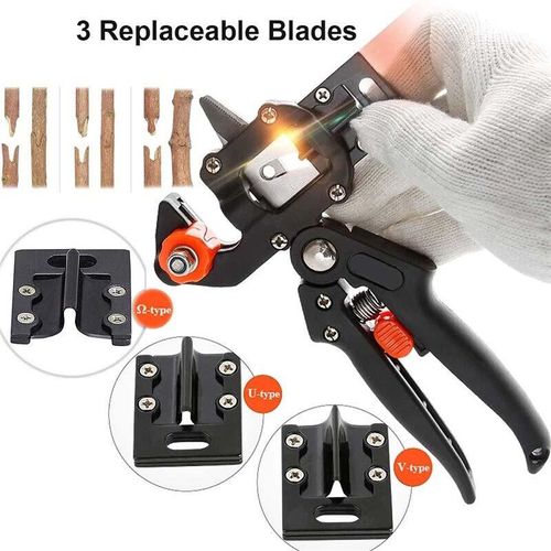 Professional Garden Tree Grafting & Pruning Tool Kit - 2-in-1 Pruner Shears or Fruit Tree Grafting and Plant Cutting