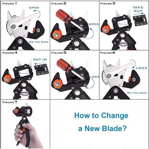 Professional Garden Tree Grafting & Pruning Tool Kit - 2-in-1 Pruner Shears or Fruit Tree Grafting and Plant Cutting
