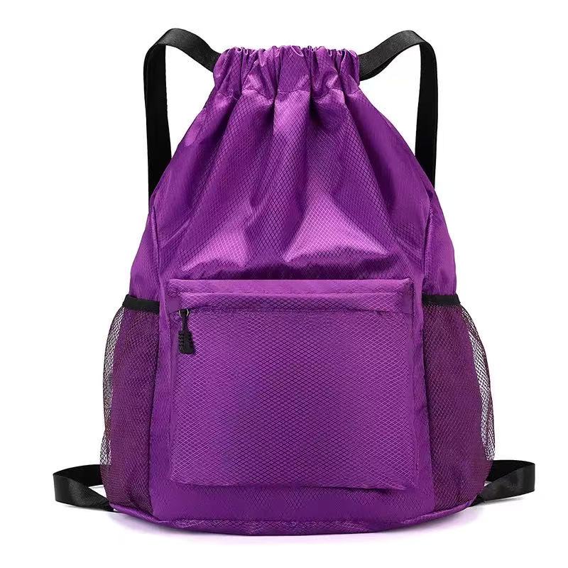 High Quality Lightweight Hiking Backpack Royal Blue Waterproof Wear- resistant Oxford Drawstring Bag For Holding Cups For Men Women Travel