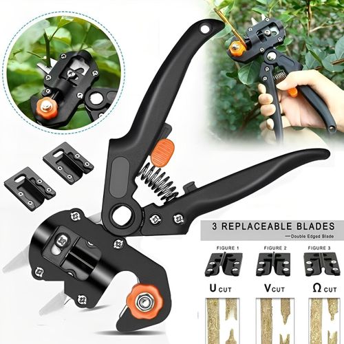 Professional Garden Tree Grafting & Pruning Tool Kit - 2-in-1 Pruner Shears or Fruit Tree Grafting and Plant Cutting