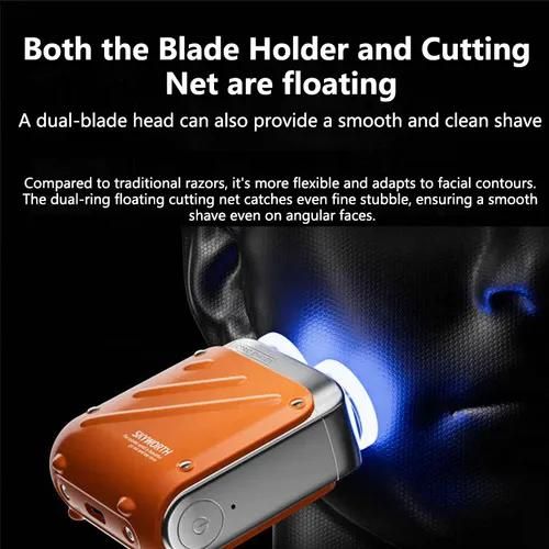 Mini Portable Electric Shaver for Men - Twin Blade, IPX7 Waterproof,  Rechargeable