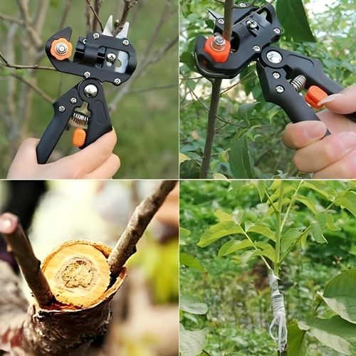 Professional Garden Tree Grafting & Pruning Tool Kit - 2-in-1 Pruner Shears or Fruit Tree Grafting and Plant Cutting