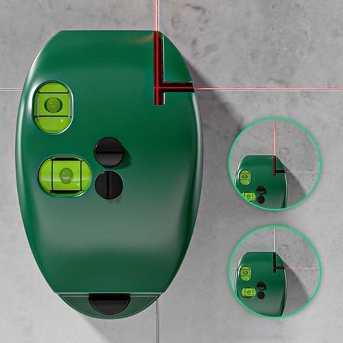 High Precision Green Infrared Laser Level - 20m Range, Magnetic Base, Right Angle, Compact Tool