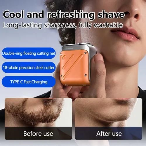 Mini Portable Electric Shaver for Men - Twin Blade, IPX7 Waterproof,  Rechargeable
