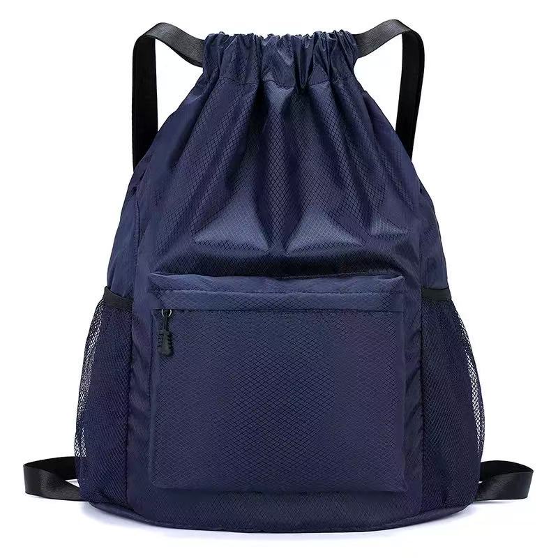 High Quality Lightweight Hiking Backpack Royal Blue Waterproof Wear- resistant Oxford Drawstring Bag For Holding Cups For Men Women Travel