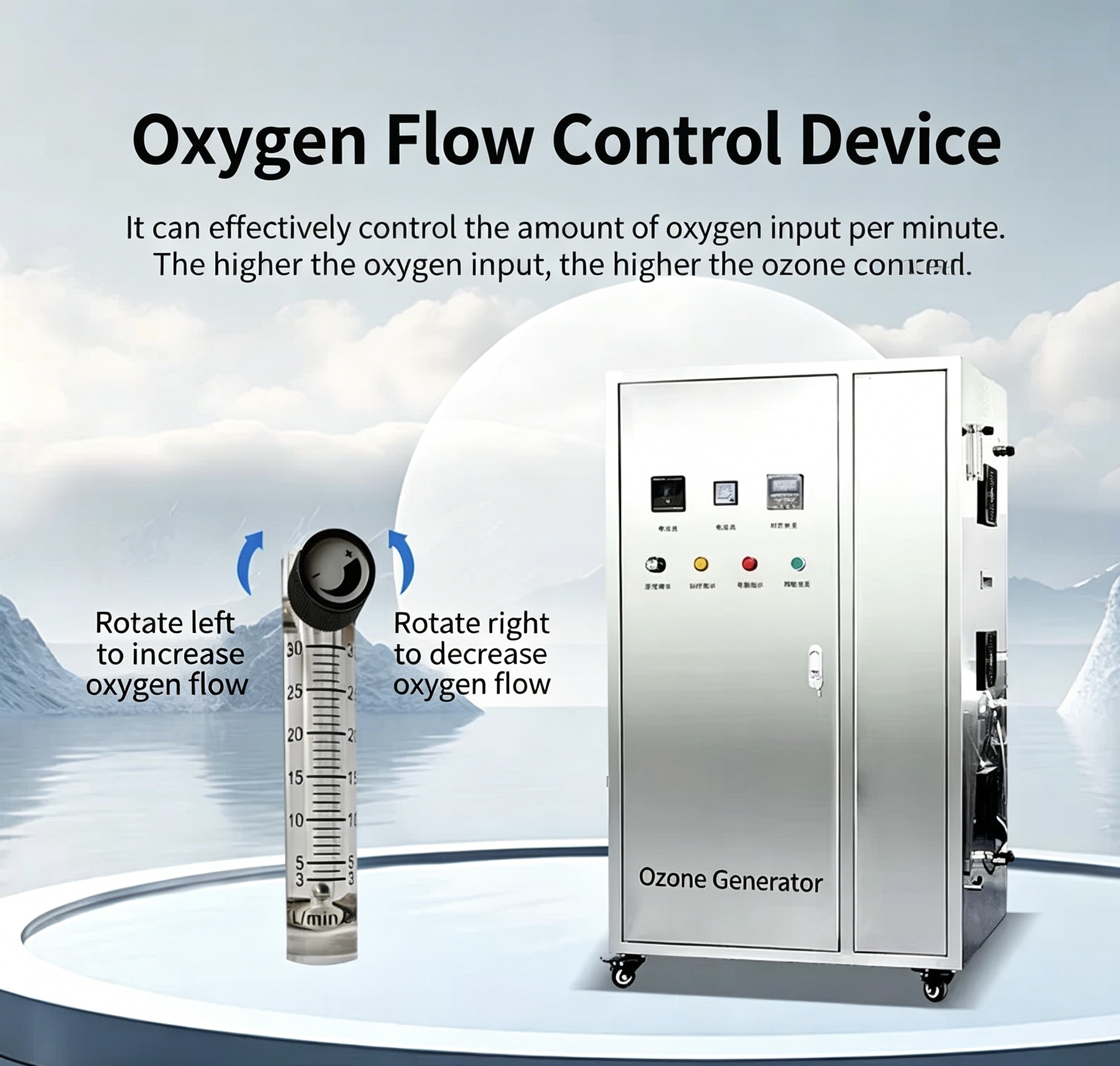 Ozone Generator for Water Treatment and Disinfection, Oxygen-fed & Air-fed Disinfector, Internal/External Water Tank Self-Cleaning and Space Sterilization Equipments