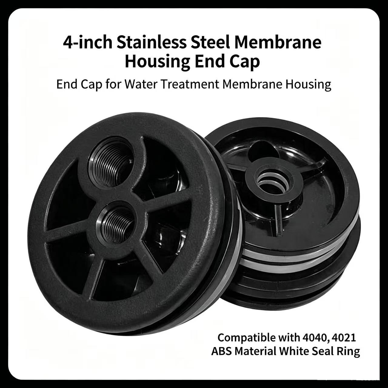 4040 Stainless Steel Reverse Osmosis RO Membrane Housing, Universal Water Treatment Shell Fittings for 8040