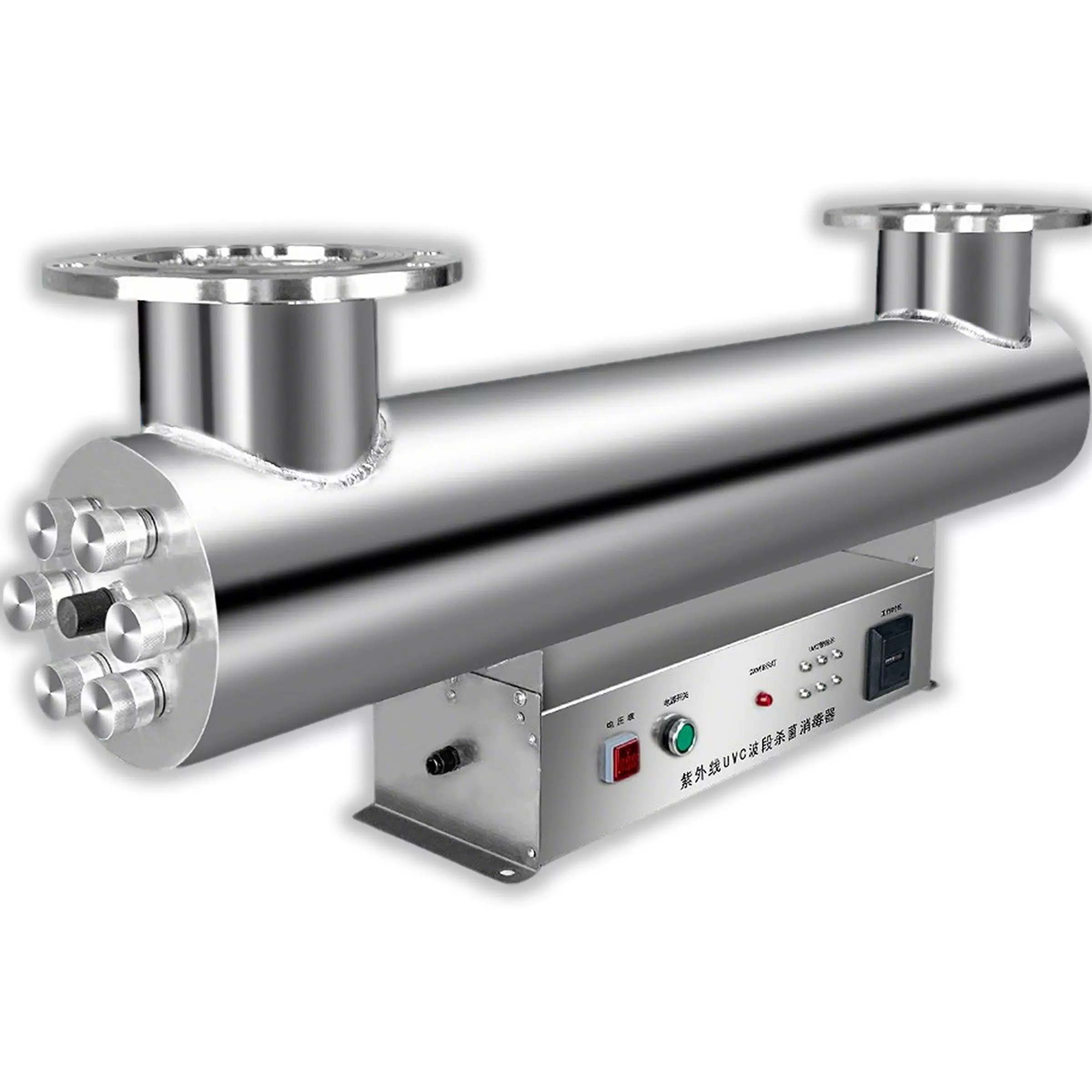Pipeline UV Water Sterilizer, Flow-through Water Treatment UV Disinfection Equipment, for Secondary Water Supply, Water Tanks, Aquaculture & Swimming Pools