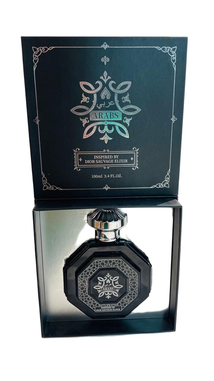 ARABS Sauvage Elixir 100ml (3.4 oz) EDP - Original ARABS Inspired by Dior Sauvage Elixir - Long Lasting Intense Spicy & Woody Scent MOKS