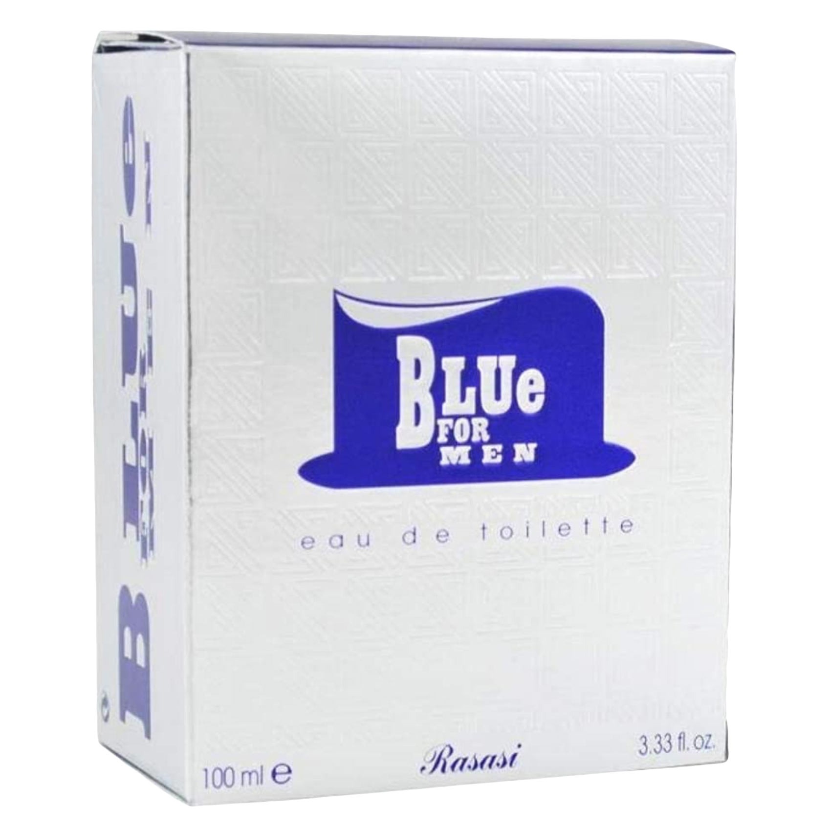 Rasasi Blue For Men Perfume 100ml (3.4 oz) EDT - Original Rasasi Blue For Men - Long Lasting Fresh, Spicy & Aromatic Scent MOKS