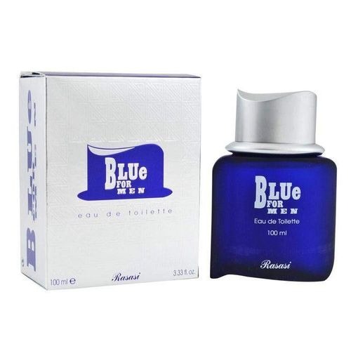 Rasasi Blue For Men Perfume 100ml (3.4 oz) EDT - Original Rasasi Blue For Men - Long Lasting Fresh, Spicy & Aromatic Scent MOKS