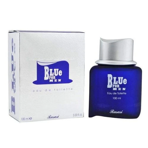 Rasasi Blue For Men Perfume 100ml (3.4 oz) EDT - Original Rasasi Blue For Men - Long Lasting Fresh, Spicy & Aromatic Scent MOKS