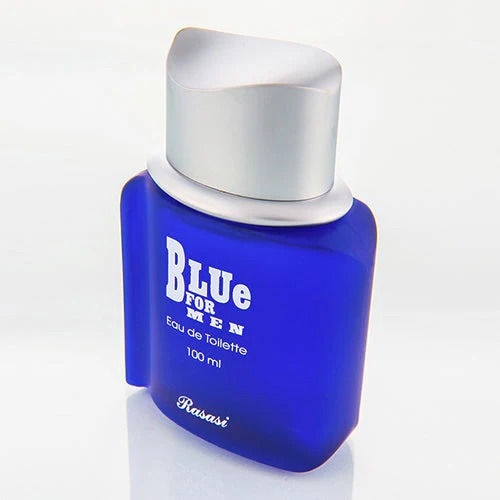 Rasasi Blue For Men Perfume 100ml (3.4 oz) EDT - Original Rasasi Blue For Men - Long Lasting Fresh, Spicy & Aromatic Scent MOKS