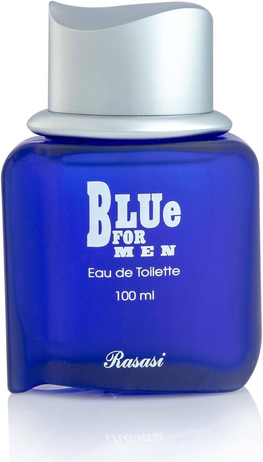 Rasasi Blue For Men Perfume 100ml (3.4 oz) EDT - Original Rasasi Blue For Men - Long Lasting Fresh, Spicy & Aromatic Scent MOKS