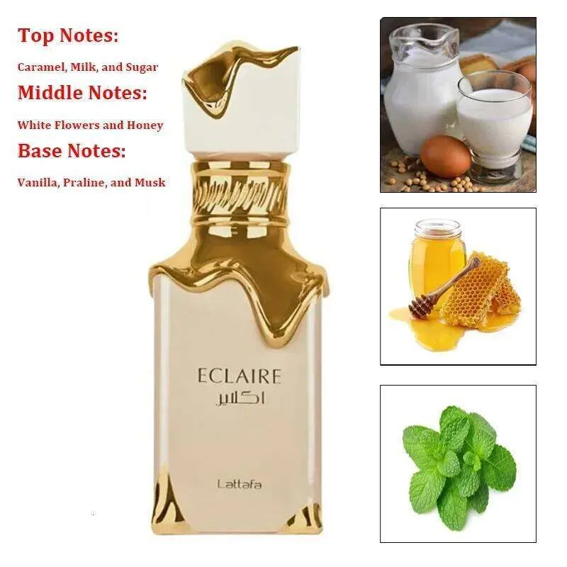 Lattafa Eclaire 35ml EDP - Original Pocket Perfume - Long Lasting Sweet Caramel, Vanilla & Milk Gourmand Scent MOKS