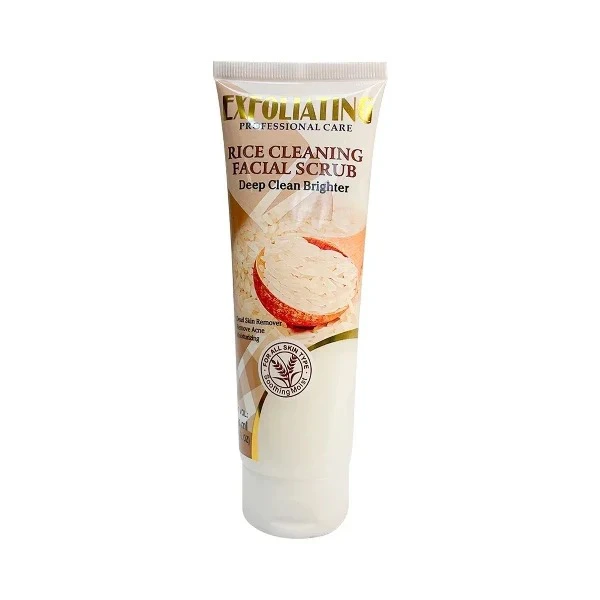 Fruit of the Wokali Rice Cleaning Facial Scrub 120ml - Exfoliating Professional Care Deep Clean Facial Scrub, Dead Skin & Acne Removing Scrub MOKS