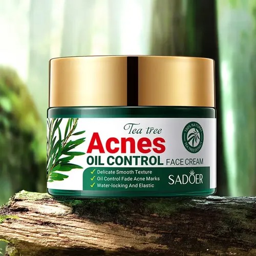 SADOER Tea Tree Acne Oil Control Face Cream - Original Tea Tree Essential Anti-Acne, Fade Acne Marks & Water-Locking Moisturizer MOKS