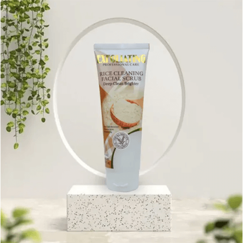 Fruit of the Wokali Rice Cleaning Facial Scrub 120ml - Exfoliating Professional Care Deep Clean Facial Scrub, Dead Skin & Acne Removing Scrub MOKS