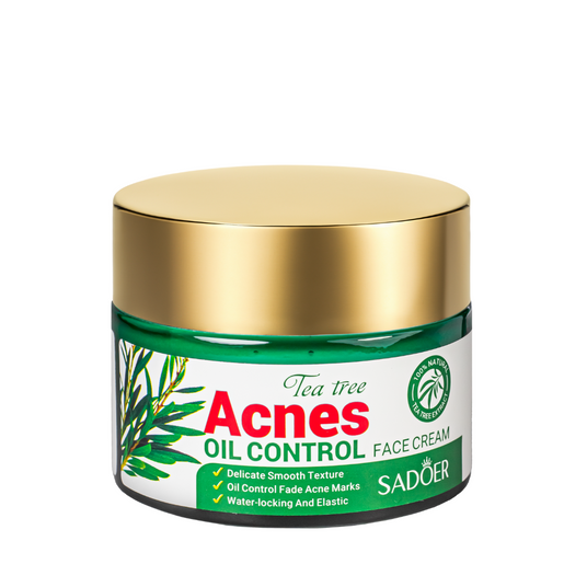 SADOER Tea Tree Acne Oil Control Face Cream - Original Tea Tree Essential Anti-Acne, Fade Acne Marks & Water-Locking Moisturizer MOKS
