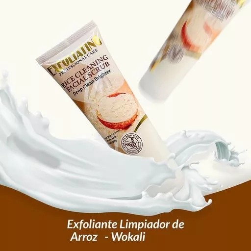 Fruit of the Wokali Rice Cleaning Facial Scrub 120ml - Exfoliating Professional Care Deep Clean Facial Scrub, Dead Skin & Acne Removing Scrub MOKS