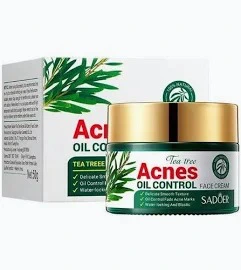 SADOER Tea Tree Acne Oil Control Face Cream - Original Tea Tree Essential Anti-Acne, Fade Acne Marks & Water-Locking Moisturizer MOKS
