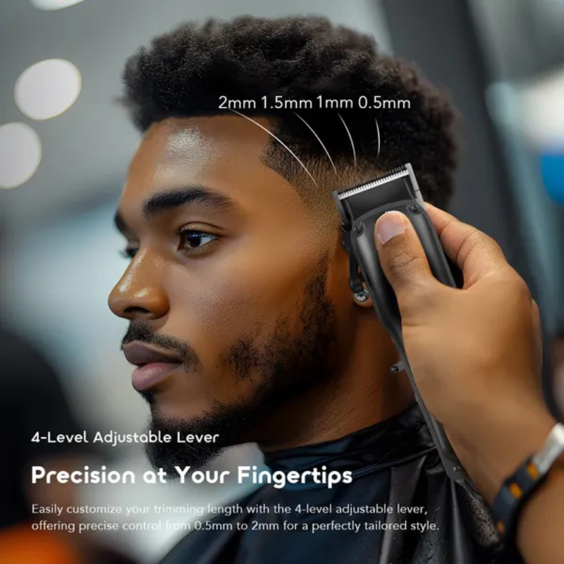 Oraimo EasyCut OCL-230 Professional Cordless Hair Clipper, 7000 RPM High Power Motor, 150 Min Runtime, 2000mAh Battery, Stainless Steel Zero-Gap Blades, Type-C Fast Charging Hair Trimmer