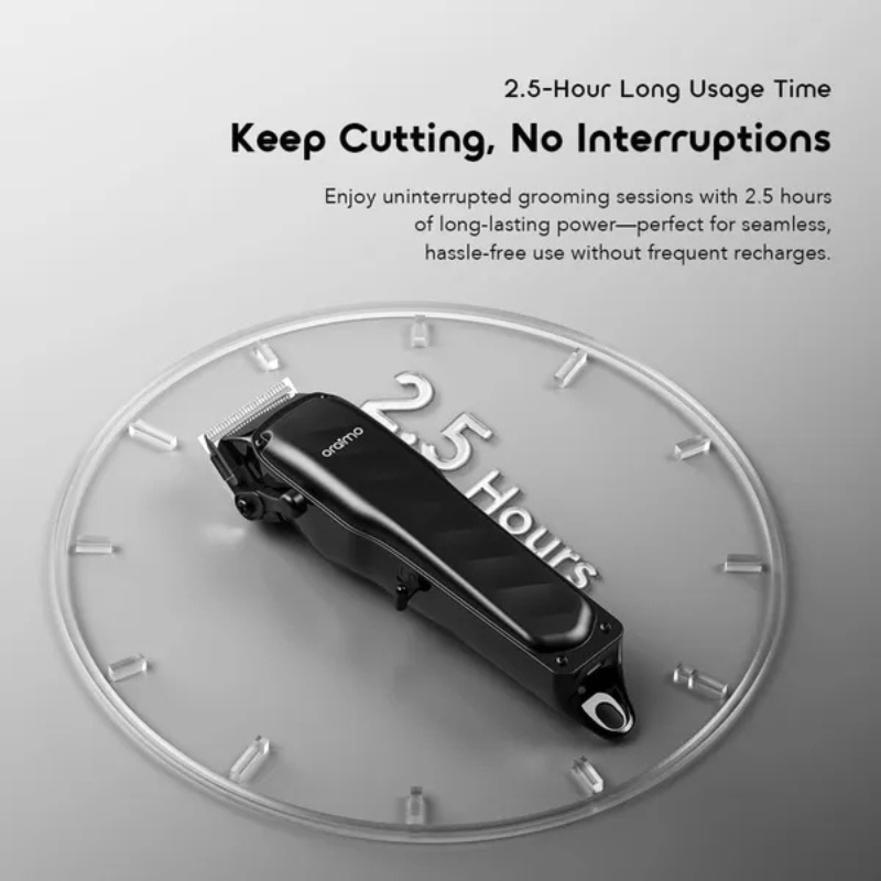 Oraimo EasyCut OCL-230 Professional Cordless Hair Clipper, 7000 RPM High Power Motor, 150 Min Runtime, 2000mAh Battery, Stainless Steel Zero-Gap Blades, Type-C Fast Charging Hair Trimmer