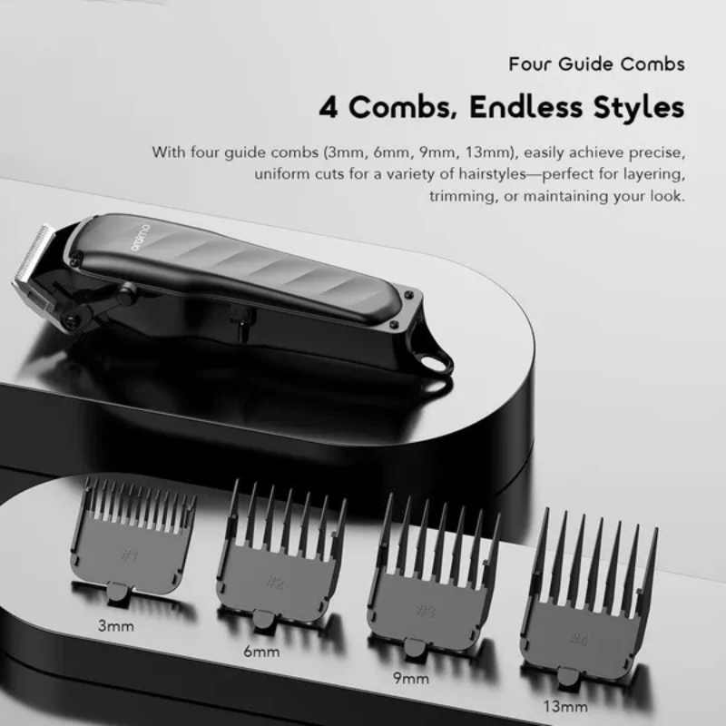 Oraimo EasyCut OCL-230 Professional Cordless Hair Clipper, 7000 RPM High Power Motor, 150 Min Runtime, 2000mAh Battery, Stainless Steel Zero-Gap Blades, Type-C Fast Charging Hair Trimmer