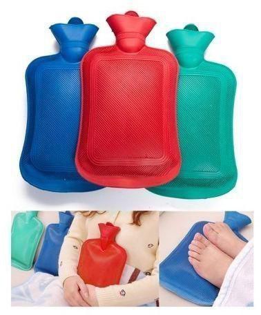 Premium 2 Liters Silicone Hot Water Bottle Bag - Heavy Duty Leakproof Heat Resistant Rubber Hand Warmer - Naked Solid Color Therapeutic Warm Palace Compress for Menstrual Cramps, Back Pain Relief, and