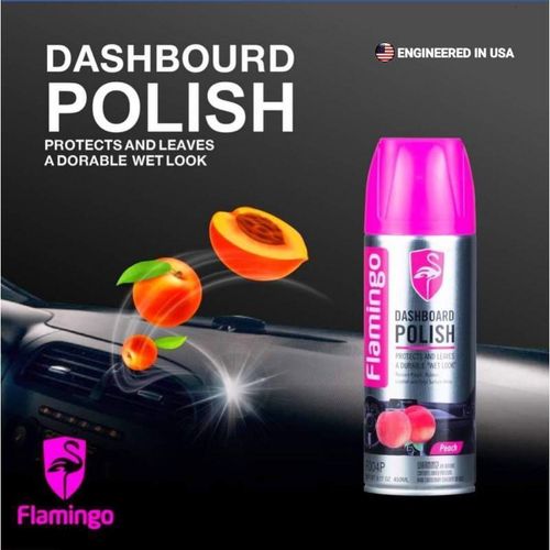Flamingo Multipurpose Dashboard Polish Cleaner Wipes, Restores Natural Finish, UV Protection, Lint-Free