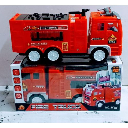 Electric Fire Truck Kids Toy With Bright Flashing Lights Siren Sounds Firetruck Firefighter Fire Fighter