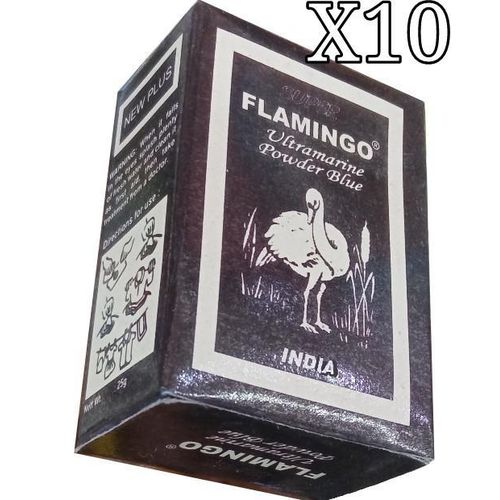 *Flamingo 25g×24 ULTRAMARINE LAUNDRY BLUE POWDER _ Whitens Fabrics, Removes Stains, Eliminates Parasites, Odours & Revives Colours*