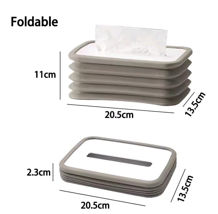 1 Pc Collapsible Silicone Tissue Serviette Holder - high-quality silicone, the foldable material
