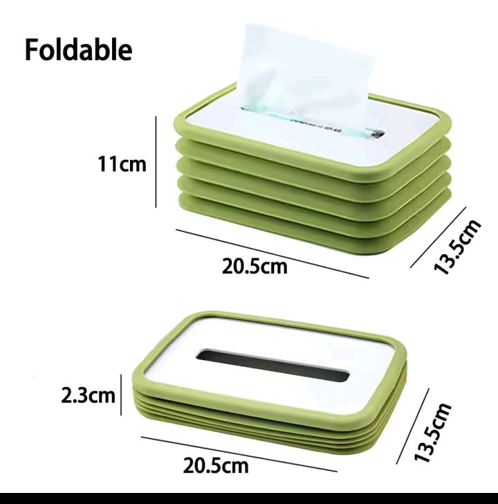 1 Pc Collapsible Silicone Tissue Serviette Holder - high-quality silicone, the foldable material