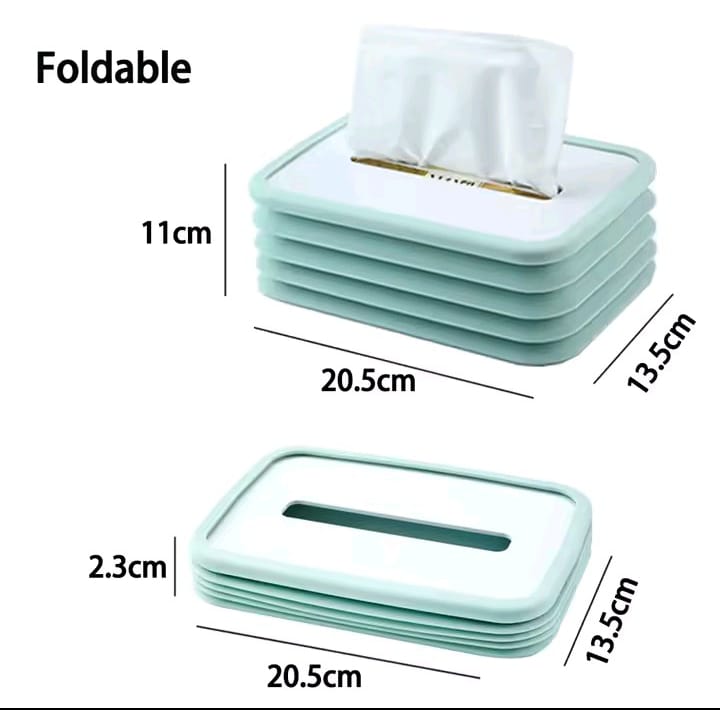 1 Pc Collapsible Silicone Tissue Serviette Holder - high-quality silicone, the foldable material
