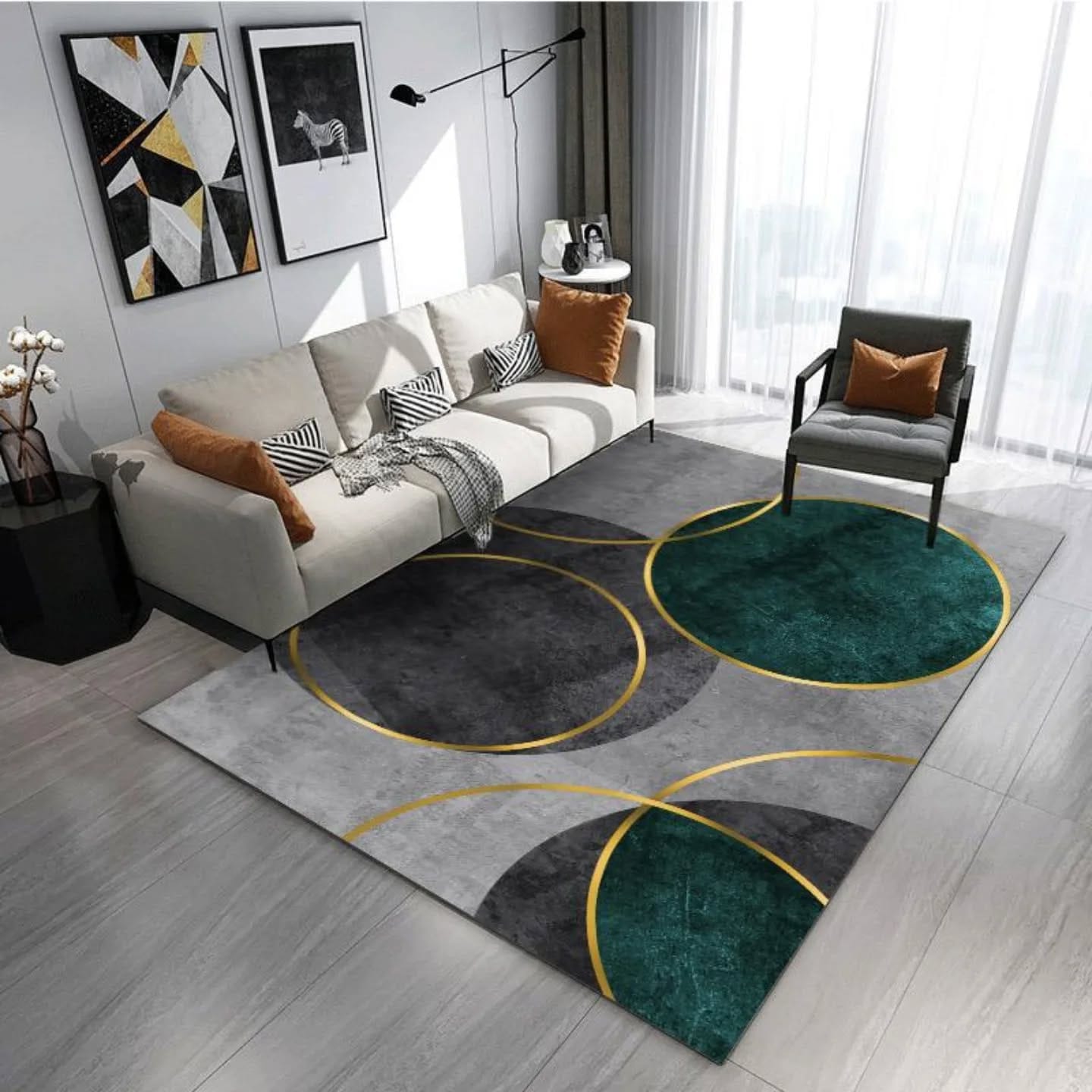 3D carpets  made from high-quality materials that offer a plush and soft feel underfoot, enhancing comfort
. Size 5*8