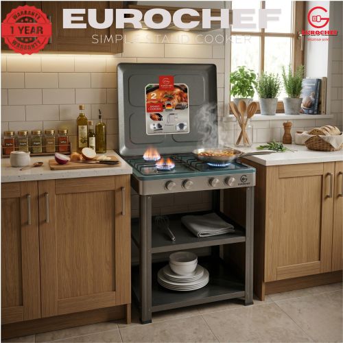 Eurochef full gas  standing cooker with shelves