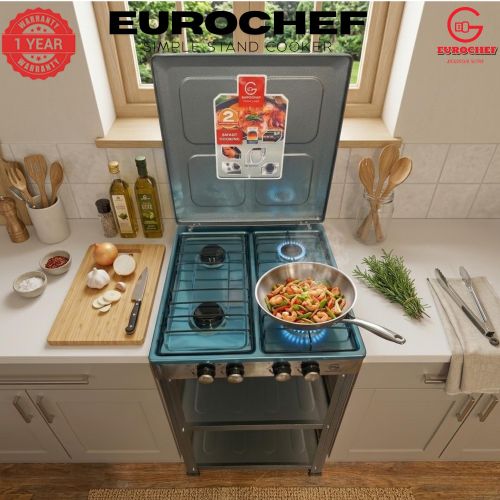 Eurochef full gas  standing cooker with shelves