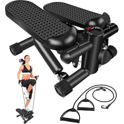 Mini Stepper Fitness Machine with Resistance Bands – Home Cardio & Weight Loss Trainer