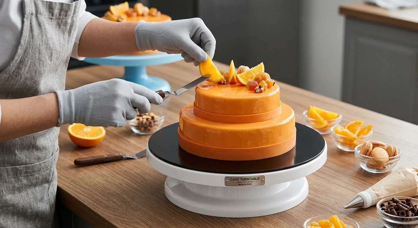 Cake Turntable – Rotating Cake Decorating Stand for Perfect Icing & Frosting