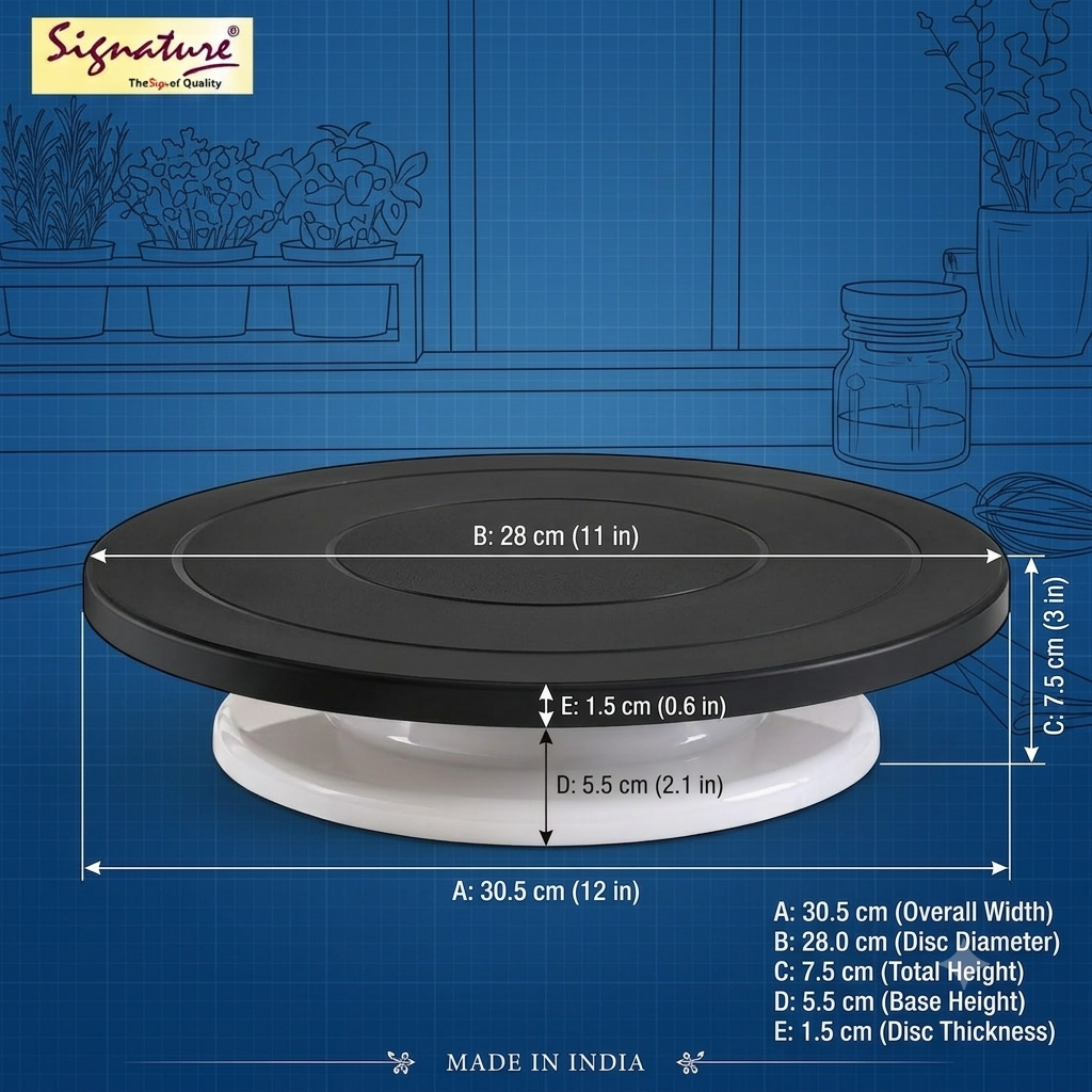 Cake Turntable – Rotating Cake Decorating Stand for Perfect Icing & Frosting