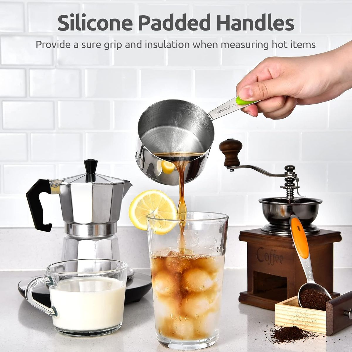 Stainless Steel Measuring Cup Measuring Spoon 10 Piece Baking Set