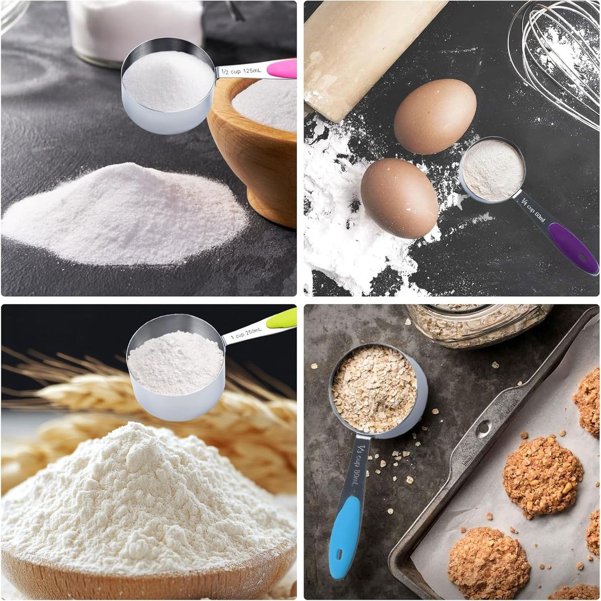 Stainless Steel Measuring Cup Measuring Spoon 10 Piece Baking Set