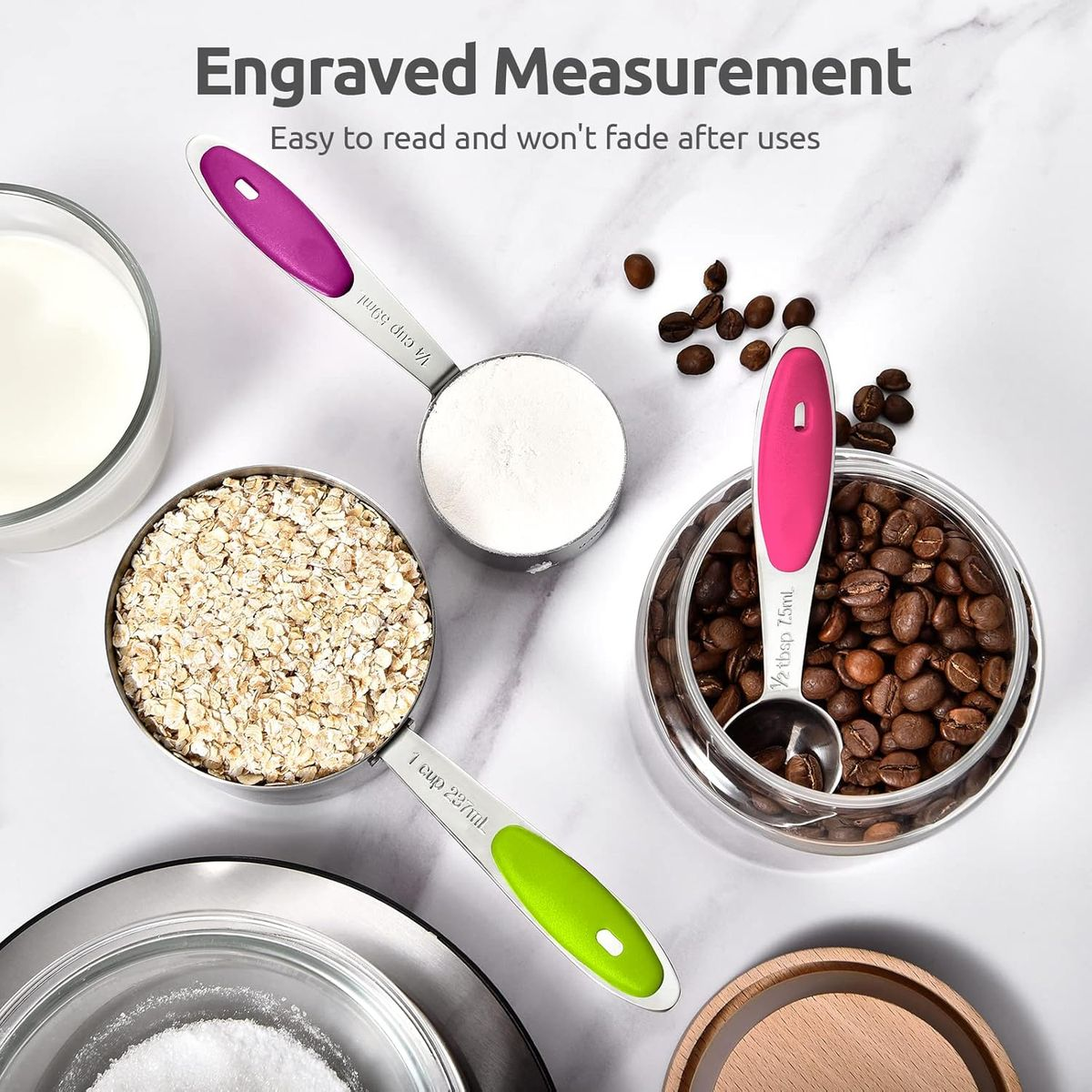 Stainless Steel Measuring Cup Measuring Spoon 10 Piece Baking Set