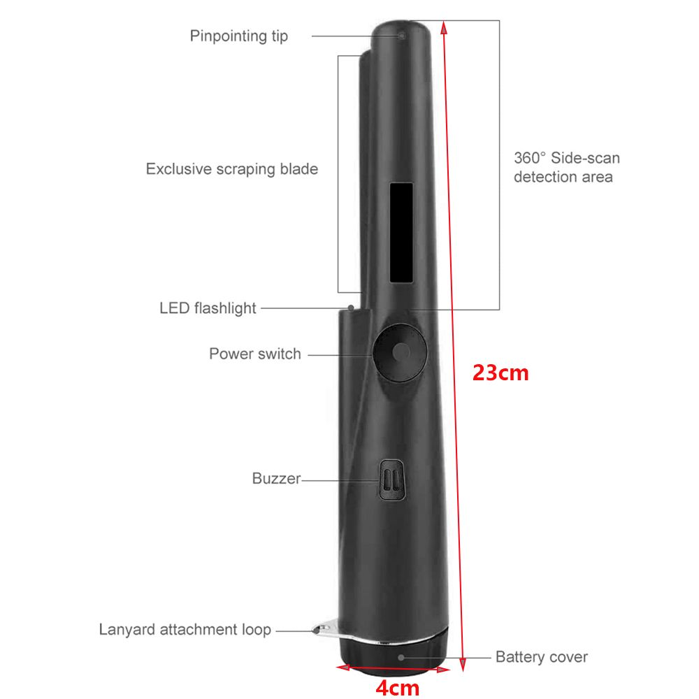 GP-Pointer Metal Detector Pinpointer, Waterproof Handheld Pinpointing Probe For Gold, Coin & Metal Detecting