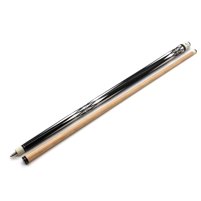 Premium Pathline 58" American Pool Cue Stick - Professional 2-Piece Hardwood Maple Billiard Cue with Intricate Decals