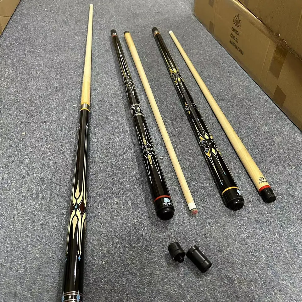 Premium Pathline 58" American Pool Cue Stick - Professional 2-Piece Hardwood Maple Billiard Cue with Intricate Decals